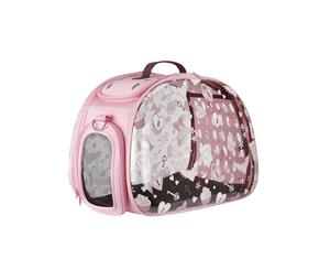 Ibiyaya Valentine Transparent Hard Case Carrier Foldable Pet Bag