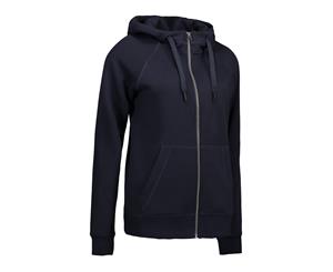 Id Womens/Ladies Core Full Zip Hoodie (Navy) - ID469