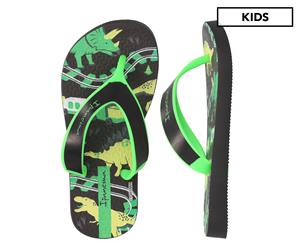 Ipanema Boys' Dinosaur Decks Thongs - Green/Black