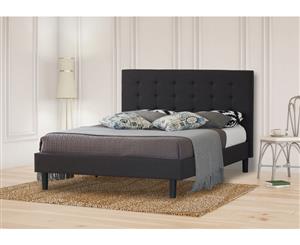 Istyle Alexis Wilt Double Bed Frame Fabric Charcoal