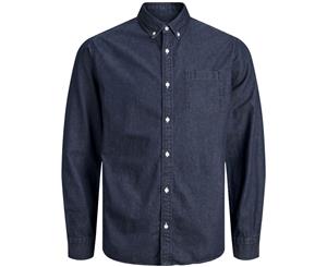 Jack & Jones Men's Gerrit Long Sleeve Denim Shirt Navy