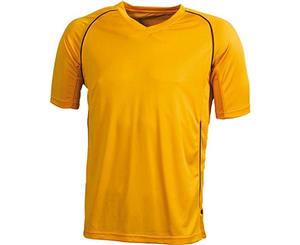 James And Nicholson Unisex Team Shirt (Orange/Black) - FU497