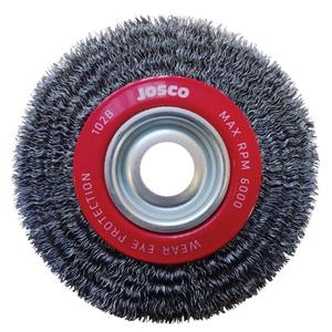 Josco 150 x 22mm Multi-Bore HD-Steel Crimped Wire Wheel Brush