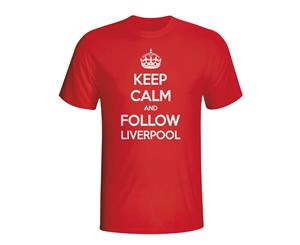 Keep Calm And Follow Liverpool T-shirt (red)