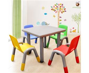 Kids Toddler Table Chair Set with Adjustable Height - Mixed Colour