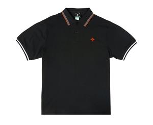 LRG Don't Cross Me Polo Shirt Black Beauty - Black