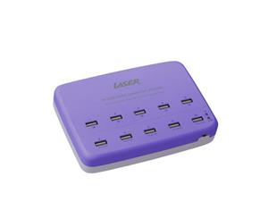 Laser 10 USB Port Charging Station PURPLE x4Pcs BULK DEAL