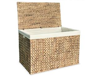 Laundry Basket Water Hyacinth Washing Clothes Bin Box Storage Hamper