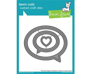 Lawn Fawn Cuts Just Stitched Speech Bubbles Frames LF1991