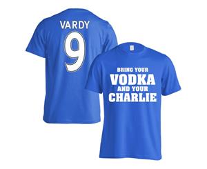 Leicester Jamie Vardy Vodka Charlie T-Shirt (Vardy 9) - Blue