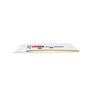 Lenox 150 x 20 x 0.9mm Gold 18T Powerarc Metal Reciprocating Saw Blade - 5 Pack