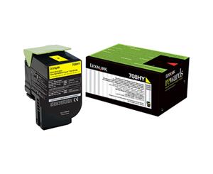 Lexmark 70C8HY0 Yellow High Yield Return Program Toner C