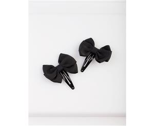 Lovisa Black Bow Clip Pack