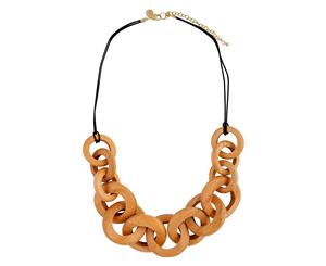 Lovisa Brown Linked Wood Necklace