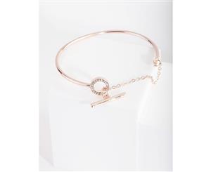 Lovisa Rose Gold Diamante Link Cuff Bracelet