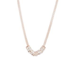 Lovisa Rose Gold Mesh With Glitter Ring Necklace