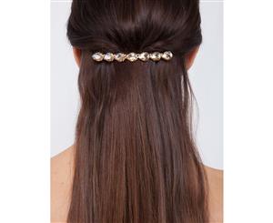 Lovisa Yellow Crystal Rose Gold Barrette Clip