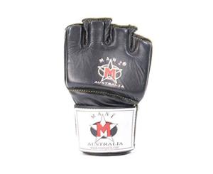 MANI MMA Leather Grappling Gloves - Black