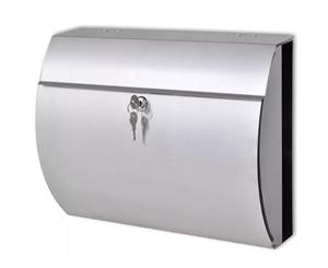 Mailbox Stainless Steel Outdoor Lockable spaper Holder Letterbox