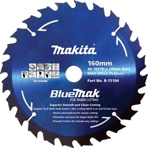 Makita 160mm 40T TCT Circular Saw Blade for Wood Cutting - BLUEMAK