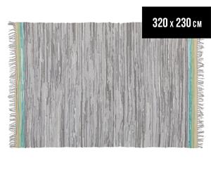 Maple & Elm 320x230cm Summer Citrus Cotton Rug - Grey