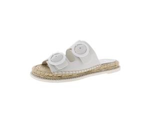 Marc Fisher Womens Ramba Leather Espadrille Flat Sandals