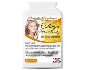 Marine Collagen Ultra Beauty - Hair Skin and Nails Formula - 60 Capsules