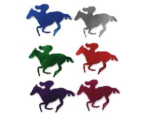 Melbourne Cup Horse & Rider Cutouts 200mm