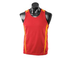 Men's Eureka Singlet - Red/Gold