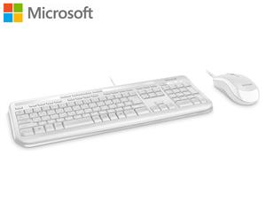 Microsoft Wired Desktop 600 Keyboard & Mouse - White