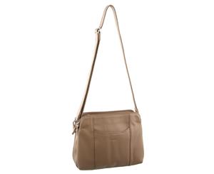 Milleni Ladies Leather Cross Body Bag (NL2036) - Taupe