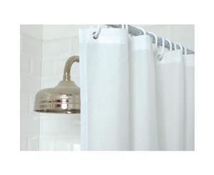 Mitre Essentials Plain Shower Curtain White