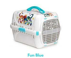 Moderna 'Friends Forever' Pet Carrier Plastic Door - Fun Blue