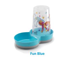 Moderna 'Friends Forever' Pet Food Dispenser 1.5L Gravity Feeder - Fun Blue