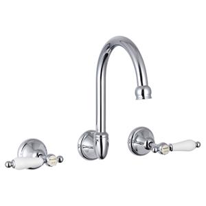 Mondella Maestro WELS 4 Star 7.5L/min Chrome Lever Handle Wall Sink Set