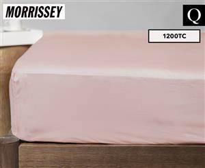 Morrissey Luxury 1200TC Sateen Queen Bed Fitted Sheet - Pink Dust