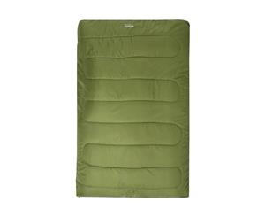 Mountain Warehouse Basecamp 200 Double Sleeping Bag Insulated Camping Outdoor - Lime