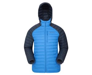 Mountain Warehouse Mens Down Padded Jacket Water Resistant Winter Coat - Navy