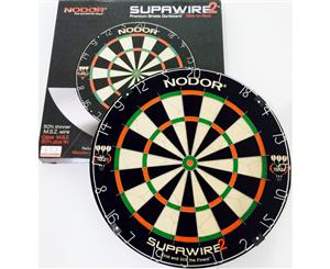 NODOR SUPAWRIE 2 Premium Bristle Dart Board 50% thinner M.S.Z Wire