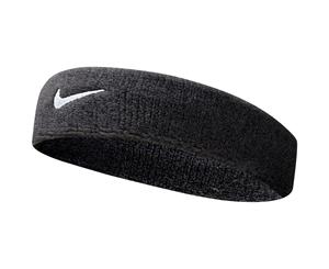 Nike Mens Swoosh Stretchy Cotton Workout Sweat Headband - BlackWhite