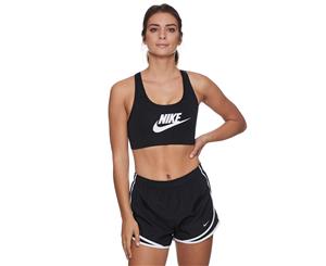 Nike Women's Swoosh Futura Sports Bra - Black