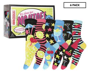 Odd Socks Women's One Size It's Time For Mojitoes Crew Socks 6-Pack - Multi