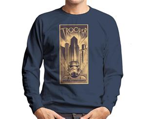 Original Stormtrooper Trooper Future Dystopia Parody Men's Sweatshirt - Navy Blue