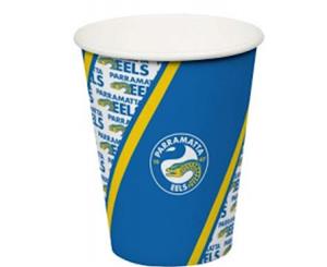 Parramatta Eels NRL 6 Pack Team Logo Birthday Celebration Paper Party Cups