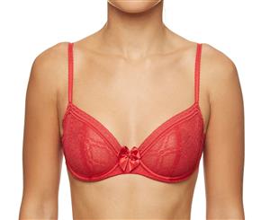 Passionata Women's Let's Play Half Cup Bra - Poppy Red