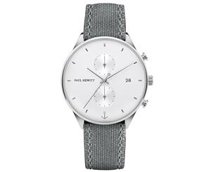 Paul Hewitt Chrono White Sand Stainless Steel Grey Canvas Strap