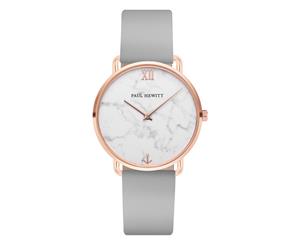 Paul Hewitt Miss Ocean Rose Gold Case Marble Dial Grey Leather Strap