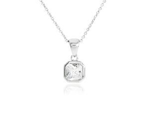 Pendant with Cubic Zircona in Sterling Silver