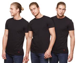 Polo Ralph Lauren Men's Classic Fit Cotton Crew 3-Pack - Black