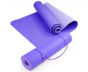 Powertrain Eco Friendly TPE Yoga Exercise Mat - Light Purple